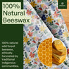 Eco-friendly beeswax food wraps made from organic cotton and natural ingredients for sustainable food storage.